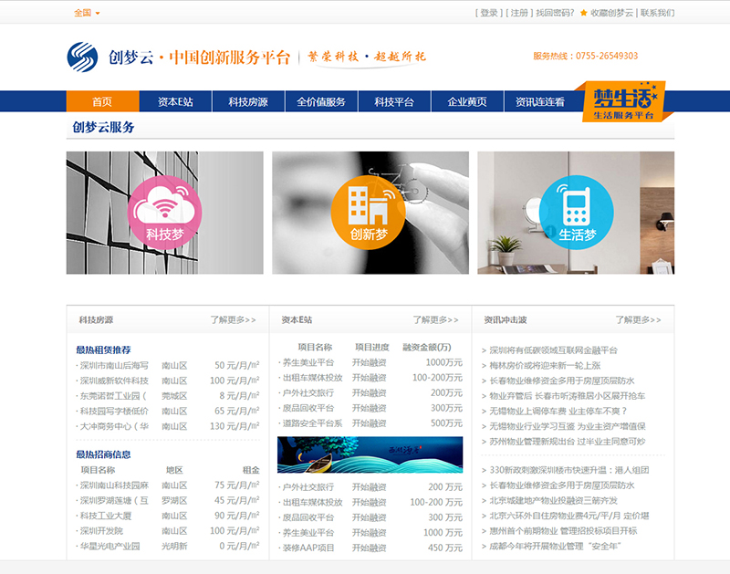 某中國創(chuàng)新服務(wù)平臺二期項目--全國及13個城市房源信息、資訊管理